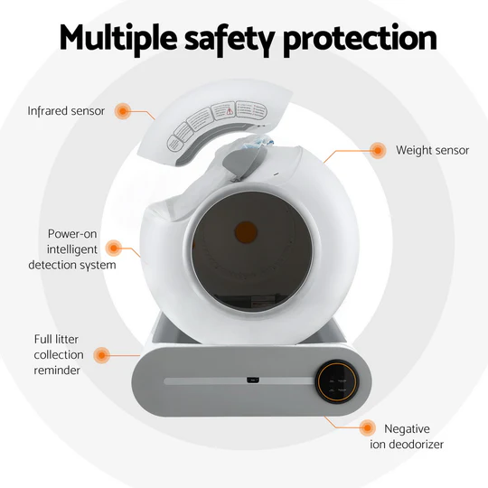 Furever Love Automatic Self-Cleaning Cat Litter Box with APP Control, Odor-Free Waste Disposal, Extra-Large 65L+9L Capacity, Robot Litter Box with Trash Bags