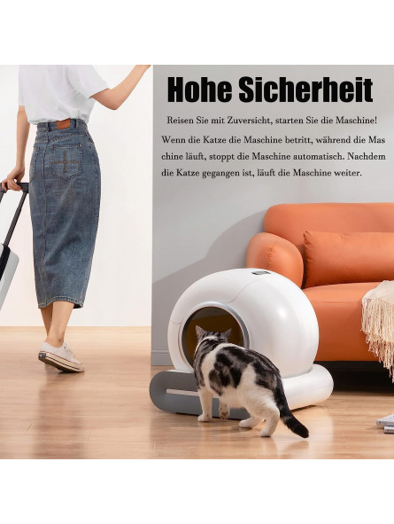 Furever Love Automatic Self-Cleaning Cat Litter Box with APP Control, Odor-Free Waste Disposal, Extra-Large 65L+9L Capacity, Robot Litter Box with Trash Bags