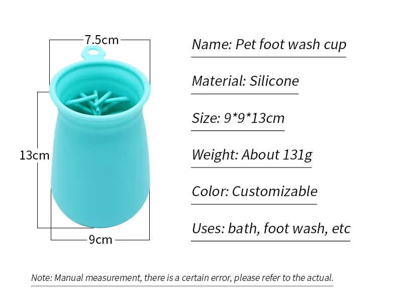 Pet Foot Washer with Claw Cleaning Brush