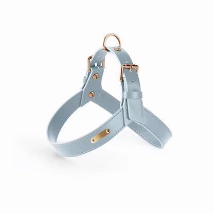 Hot sale luxury designer cool vegan leather dog harness set