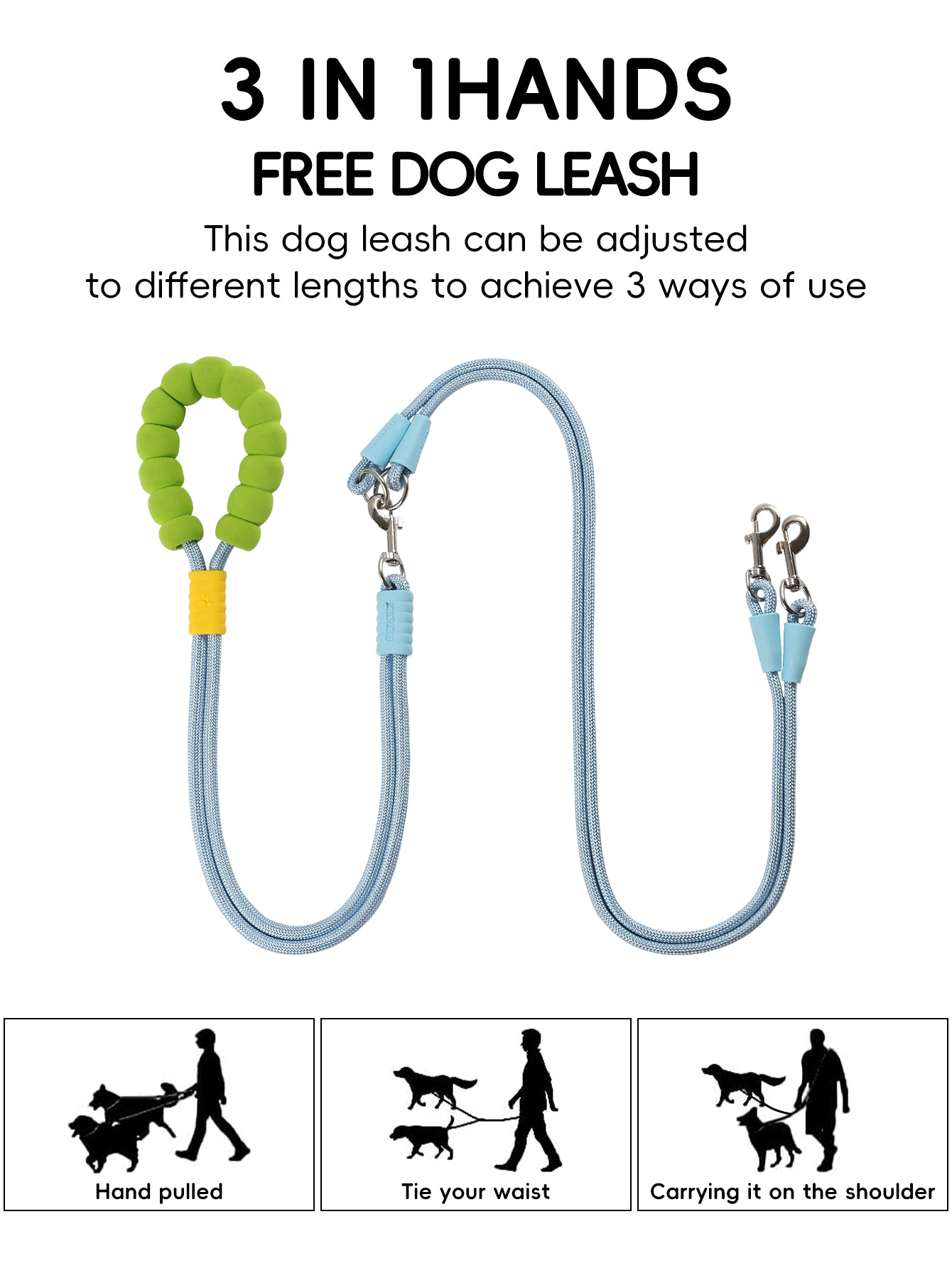3 in 1 Hands Free Dog Leash