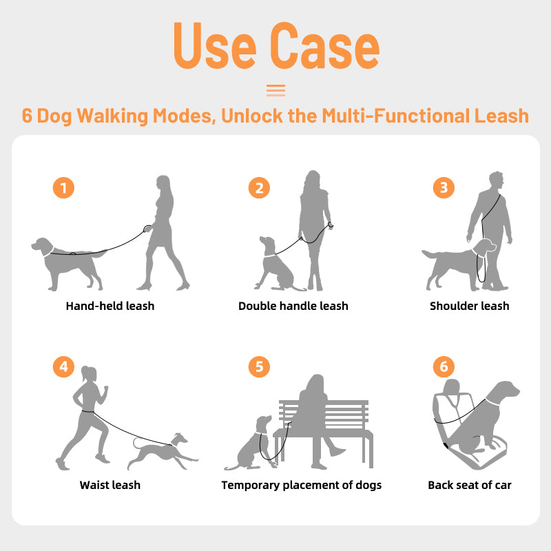 Anti-Shock Multifunctional Dog Leashes
